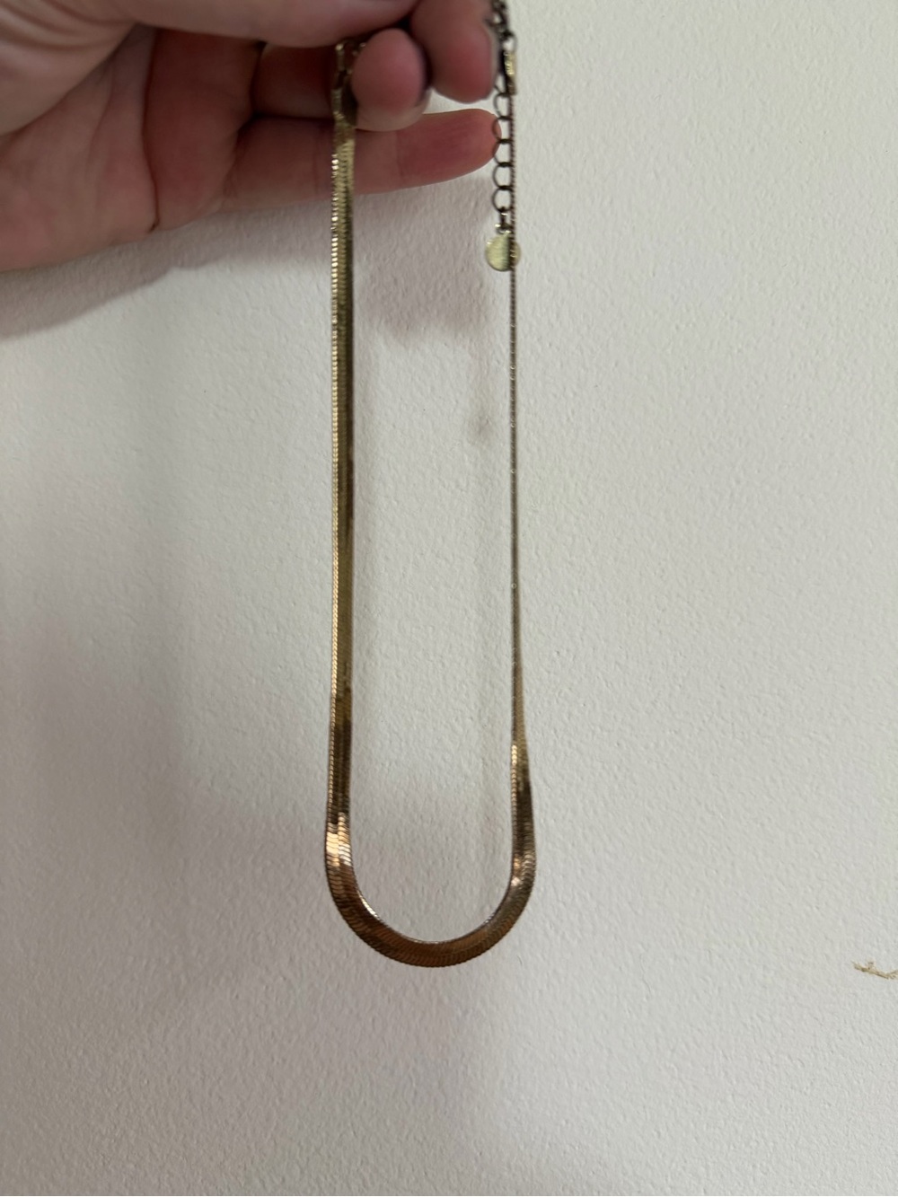 Gold Herringbone Necklace - Jewelry